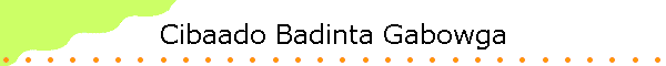 Cibaado Badinta Gabowga